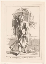 Bälg säljare A Racomoder les vieux Souflets (titel på objekt) Cris de Paris (serietitel) Street Vendors of Paris (serietitel)