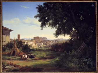 Rom, utsikt över Colisee (Colosseo) Målning av Raymond Bracassat (1804-1867) 1827 Sön. 0,74x0,99 m Rouen, Museum of Fine Arts
