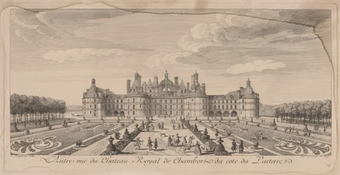 Chateau Chambord från trädgårdarna
