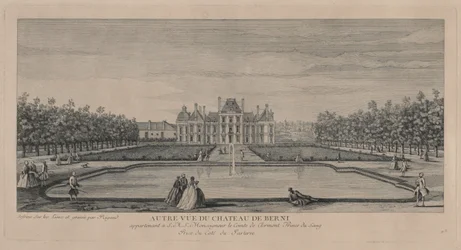 Chateau of Berny från trädgårdarna