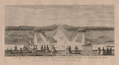Chateau från kanalen vid Rambouillet