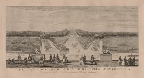 Chateau från kanalen vid Rambouillet.