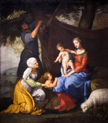 Den heliga familjen i vila,1630-40 (olja på duk)