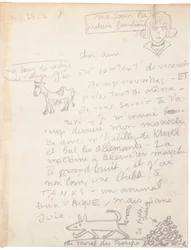 Autografbrev med teckningar