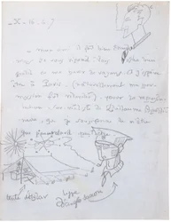 Autografbrev med teckningar