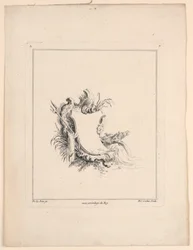 Escutcheon, från "Recueil Nouveau de Differens Cartouche"