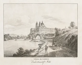 Nedre Österrike, benediktinerkloster i Melk, 1819.