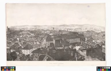Panorama över Wien västerut, från Peterskyrkan