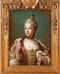 Louise Ulrique (Louise-Ulrique) av Preussen (1720-1782), Sveriges drottning - Målning av Jakob Bjoerk (1726-1793), olja på duk, 73x55 cm - Louisa Ulrika av Preussen, Olja på duk av Jakob Bjoerk - Privat samling