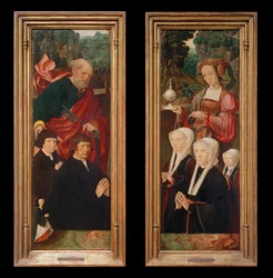 Givarfigurer med St. Peter med nyckel