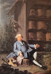 Tyska: Porträtt av Vincenz Frisching (1727-1790), medlem av Stora rådet, godsägare i Uttigen.