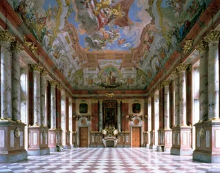 Marmorhallen i klosterkyrkan St. Florian