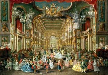 Maskerad bal i Hoftheater, Bonn, 1754