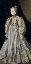 Porträtt av Anna av Österrike (olja på duk)