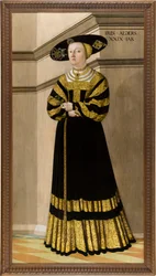 Porträtt av Anna von Rosental, 1529.