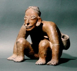 Statyett från Jalisco, Mexiko, 300 BC - 500 AD (keramik)