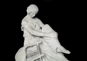 Sapfo (eller Sappho, 600-talet f.Kr.), grekisk poet från antiken. Marmorskulptur av James Pradier (1790-1852)