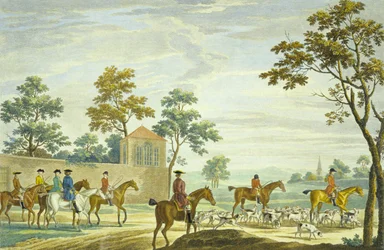 Going Out in the Morning, graverad av P.C. Canot (färgad gravyr)