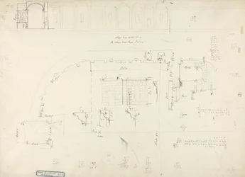 Detaljer om templet ovanför våren i Zaghouan (penna och bläck med grafit på papper)
