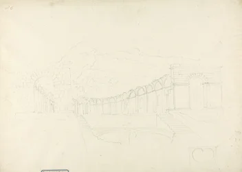Tempel ovanför våren i Zaghouan (grafit på papper)
