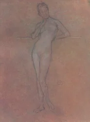 En nakenstudie, c1872, 1904