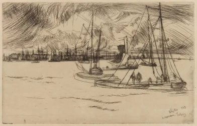 Amsterdam, från Tolhuis, 1863.