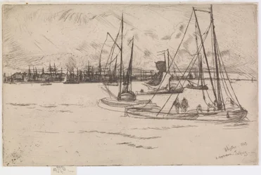 Amsterdam, från Tolhuis, 1863.