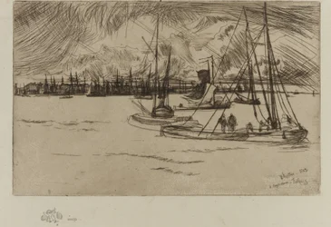 Amsterdam, från Tolhuis, 1863.