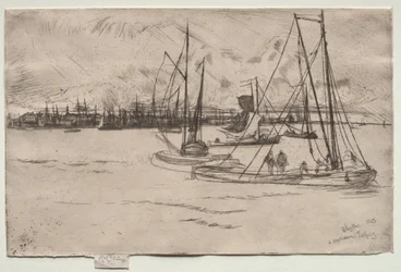Amsterdam från Tolhuis, 1863.