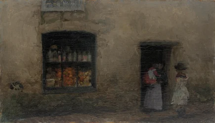 En orange anteckning: Sweet Shop, 1883 eller 1884.
