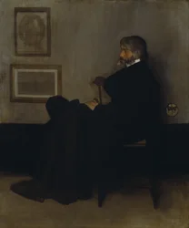 Arrangemang i grått och svart, nr 2: Porträtt av Thomas Carlyle (1795-1881) 1872-73