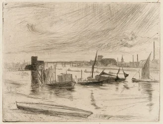 Battersea Dawn Cadogan Pier, 1861.