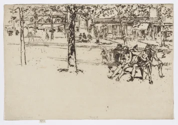 Boulevard Poissonière, Paris, ca 1892-93 (etsning; bläck på papper)