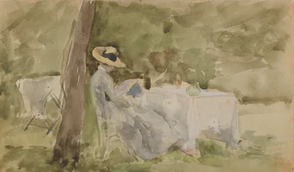 Frukost i trädgården, 1885-1886.