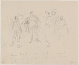 Två kända konstnärer från Paris, 1858.