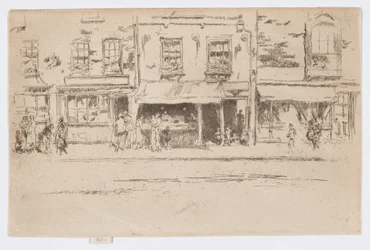 Fish Shop, Chelsea, ca 1884-86 (etsning; bläck på papper)