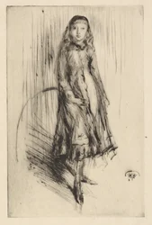 Florence Leyland, ca 1873 (torrnål; bläck på papper)