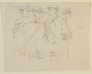 Grupp om fyra män, 1858.