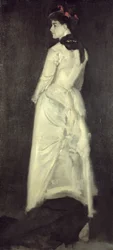 Harmoni i hudfärg och svart: porträtt av fröken Louise Jopling (1843-1933)