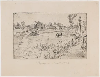 Landskap med hästar, 1859.