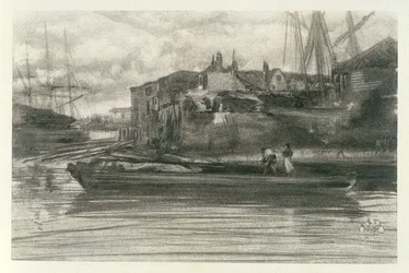 Limehouse, 1878 (lithotint)