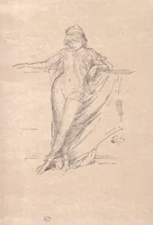 Liten draperad figur lutad, 1894.