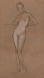 Liten nakenstudie, cirka 1888