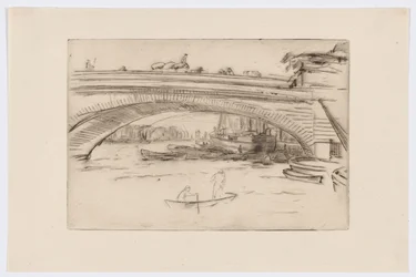 London Bridge, ca 1875 (torrnål; bläck på papper)