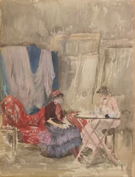 Anteckning i rosa och lila - Studion, 1883-1884.