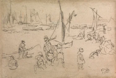 Portsmouth Children, från en uppsättning av tolv etsningar med titeln The Naval Review, 1887