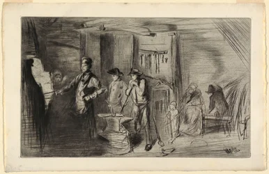 Print, The Forge, från serien Etsningar om Themsen och andra ämnen, 1861