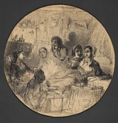 Scen från Bohemian Life, 1855-57