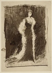 Studie till Arrangement i svart: Lady Meux, 1881