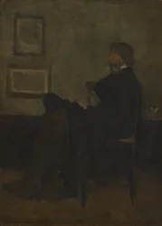 Studie till Arrangemang i grått och svart, nr 2: porträtt av Thomas Carlyle, 1872-73